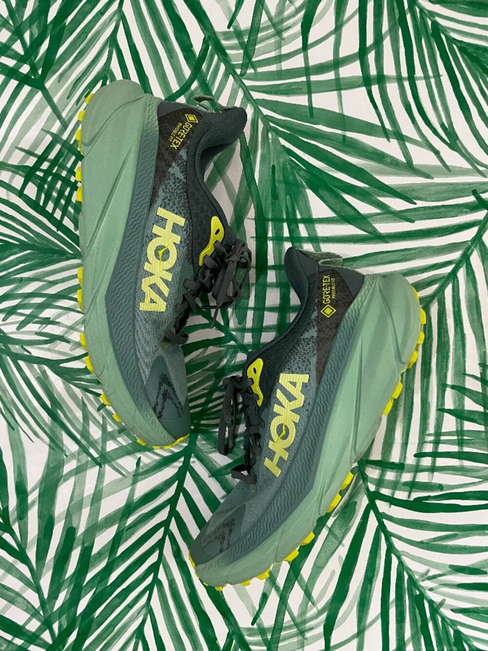 Hoka Challenger ATR 7 GTX Running Sneakers Trellis/Balsam Green Women's Size 8.5